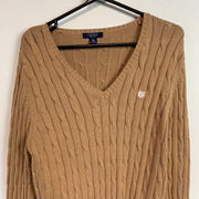 Brown Chaps Cable Knit Sweater Women's XL