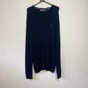 Navy Chaps Cable Knit Sweater Women's XL