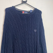 Navy Chaps Cable Knit Sweater Women's XL