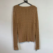 Brown Chaps Cable Knit Sweater Women's XL