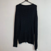 Black Chaps Cable Knit Sweater Women's XL