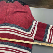 Red and White Chaps Knitwear Sweater Women's Large