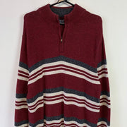 Red and White Chaps Knitwear Sweater Women's Large