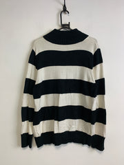 Black and White Chaps Knitwear Sweater Women's XXL