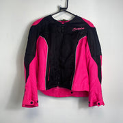 Pink Black Scorpion Biker Jacket Women's Large