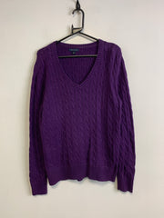 Purple Tommy Hilfiger Cable Knit Sweater Women's XXL