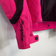 Pink Black Scorpion Biker Jacket Women's Large