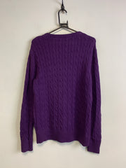 Purple Tommy Hilfiger Cable Knit Sweater Women's XXL