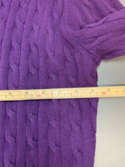 Purple Tommy Hilfiger Cable Knit Sweater Women's XXL