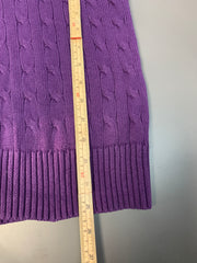 Purple Tommy Hilfiger Cable Knit Sweater Women's XXL