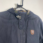 Navy Tommy Hilfiger Canvas Hooded Jacket Size Small