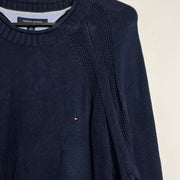 Navy Tommy Hilfiger Knit Jumper Sweater Large