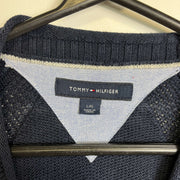 Navy Tommy Hilfiger Knit Jumper Sweater Large