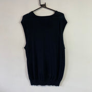 Black Chaps Knitwear Jumper Vest Large