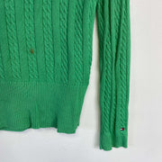 Green Tommy Hilfiger Knit Jumper Sweater Womens Small