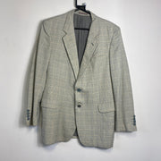 Grey YSL Chequered Blazer Mens Large