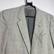 Grey YSL Chequered Blazer Mens Large