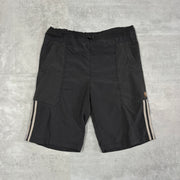 Vintage 90s Black Knee Length Shorts Adidas 32"