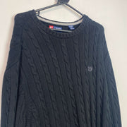 Black Chaps Cable Knit Sweater XL