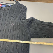 Black Chaps Cable Knit Sweater XL