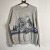 Vintage 90s Grey Lake Tahoe Graphic Sweatshirt Medium