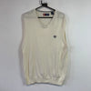 Cream White Chaps Knitwear Jumper Vest Large