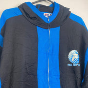 Blue Black Fila Hooded Shell Jacket Size Medium