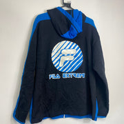 Blue Black Fila Hooded Shell Jacket Size Medium