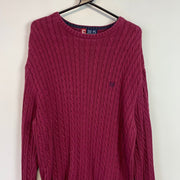 Red Chaps Cable Knit Sweater Women's Large