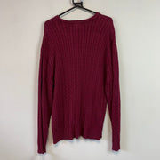 Red Chaps Cable Knit Sweater Women's Large