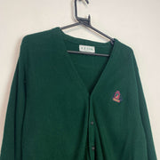 Vintage Green Izod Cardigan Sweater Men's Small