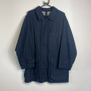 Navy Aquascutum Trench Coat Mens Large