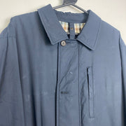 Navy Aquascutum Trench Coat Mens Large