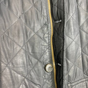 Black Barbour Quilted Full Zip Field Jacket Womens Medium