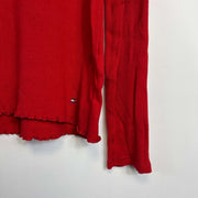 Red Button Down Tommy Hilfiger Womens Large Sweater Knit