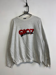 Vintage Grey Embroidery Sweatshirt Women's XL