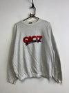 Vintage Grey Embroidery Sweatshirt Women's XL