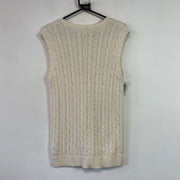 Cream White Knitwear Sweater Vest Women's XL