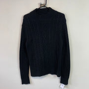 Black Chaps Cable Knit Sweater Women's Large