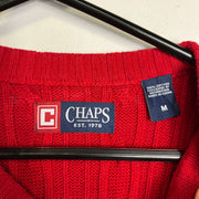 Red Chaps Ralph Lauren Cable Knit Jumper Medium