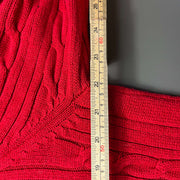 Red Chaps Ralph Lauren Cable Knit Jumper Medium