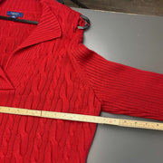 Red Chaps Cable Knit Sweater Women's XXL