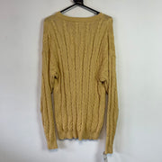 Brown Chaps Cable Knit Sweater Women's Medium