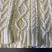 Cream White Chaps Knitwear Sweater Women's Medium