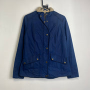 Vintage Barbour Fleece Lined Zip Up Coat Womens 12