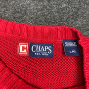 Red Chaps Knitwear Sweater Men's Large