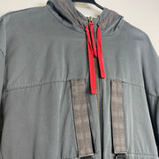 Vintage Grey y2k Puma Lined Full Zip Hoodie