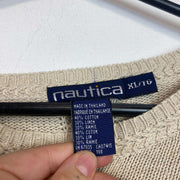 Vintage Beige Nautica Knitwear Sweater Women's XL