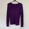 Purple Chaps Cable Knit Sweater Women's Small