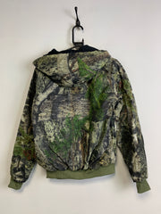 Reworked Tree Print Carhartt Workwear Jacket Women's Large